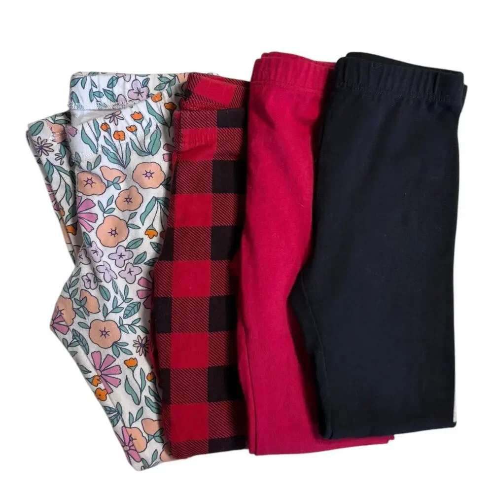12pc Toddler Girls 4t / 5t Clothing Bundle Leggings Shorts Nightgowns & Bathrobe